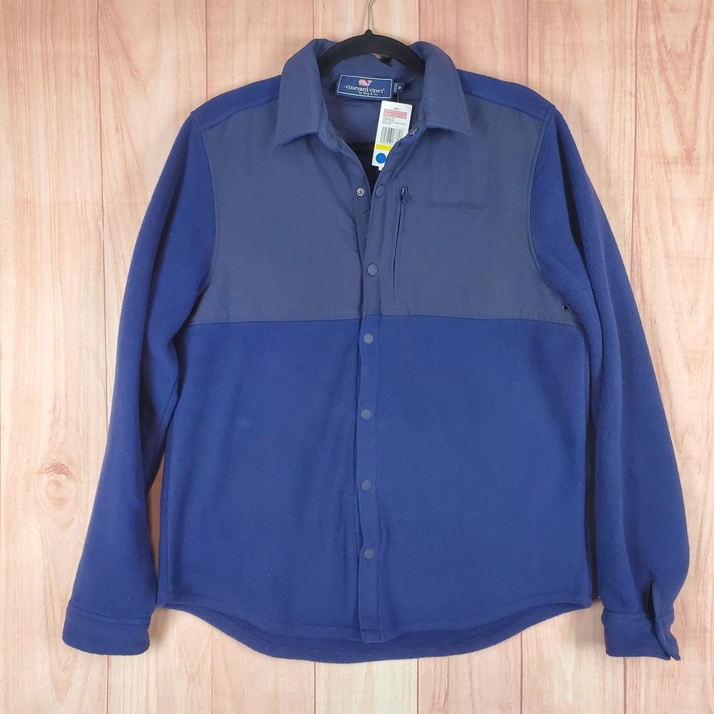 Vineyard Vines by Shep & Ian Outerwear Snap Shirt Fleece Jacket Mens Sz M